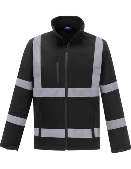 Hi-Vis 2 Bands & Braces Softshell Jacket black Hi-Vis 2 Bands & Braces Softshell Jacket black