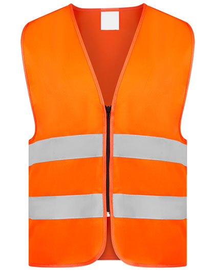 Hi-Vis Safety Vest Cologne With Front Zipper Signal-Orange Warnweste Hi-Vis Safety Vest Cologne With Front Zipper Signal-Orange Warnweste