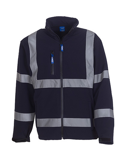 Hi-Vis 2 Bands & Braces Softshell Jacket navy Hi-Vis 2 Bands & Braces Softshell Jacket navy