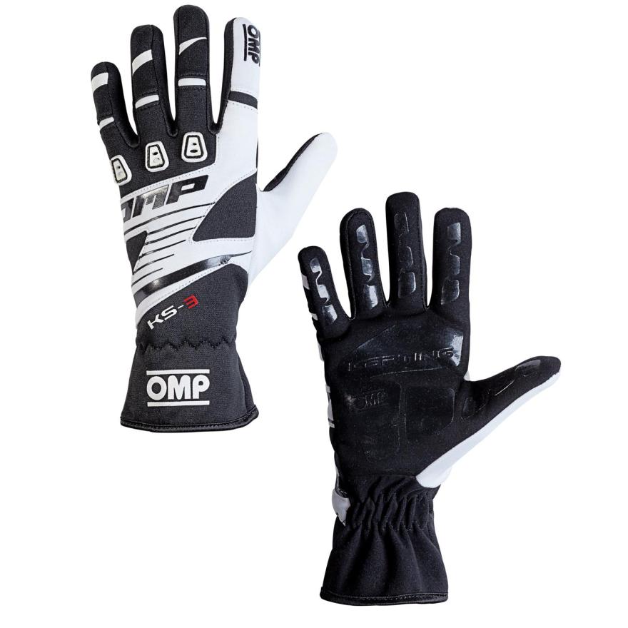 OMP Karthandschuh KS-3 schwarz-weiss OMP Karthandschuh KS-3 schwarz-weiss