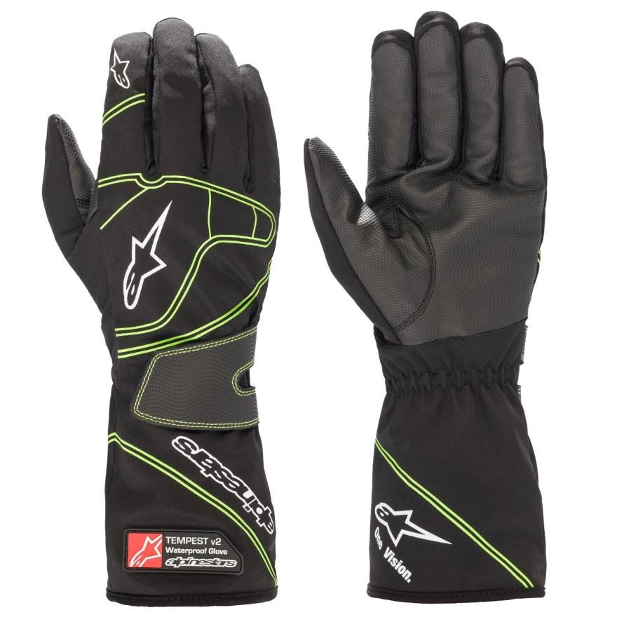 Alpinestars Handschuhe Tempest v2WP Regen schwarz/neongelb Alpinestars Handschuhe Tempest v2WP Regen schwarz/neongelb