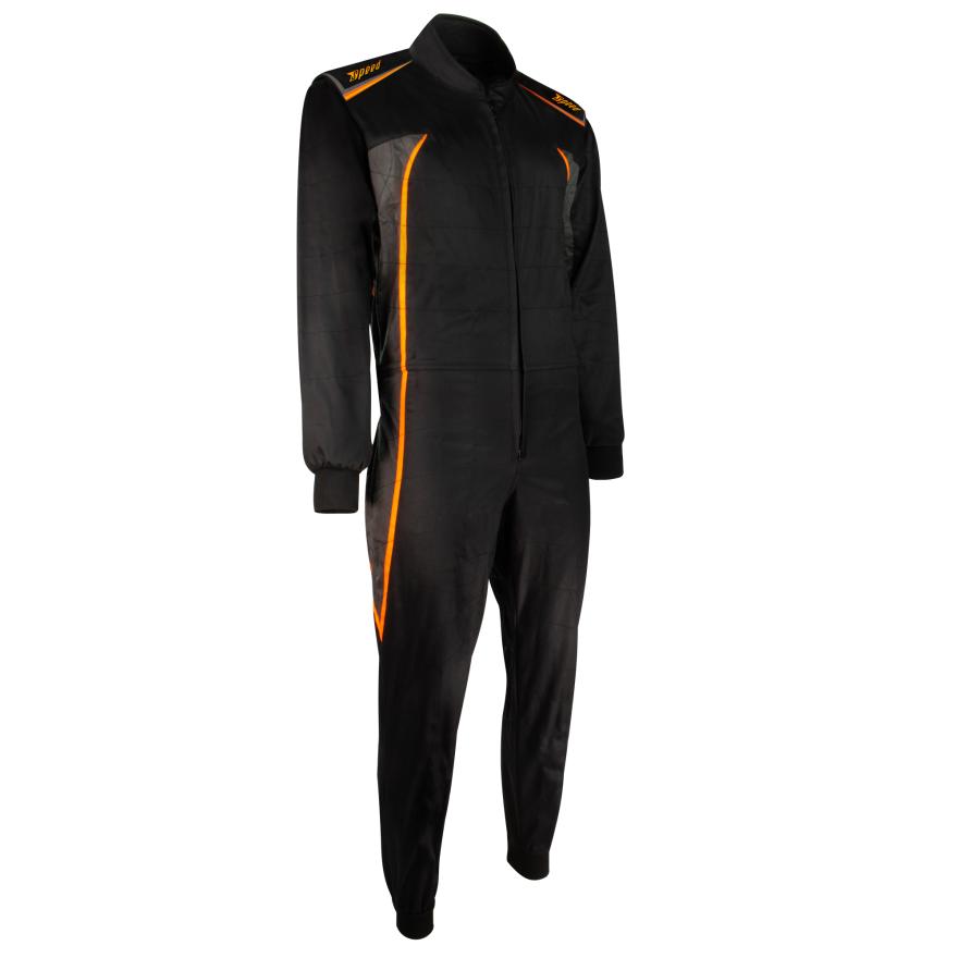 ! Speed Kart Overall DETROIT 2.0 schwarz-neonorange-grau ! Speed Kart Overall DETROIT 2.0 schwarz-neonorange-grau