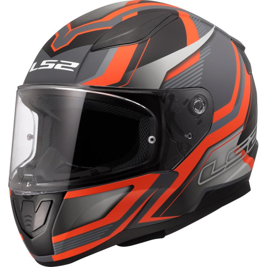 Karthelm Motorradhelm LS2 FF353 Rapid II Flitz orange-grau Karthelm Motorradhelm LS2 FF353 Rapid II Flitz orange-grau