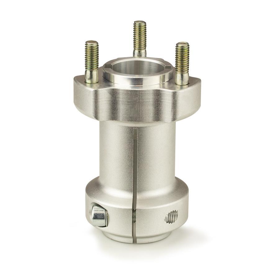 Radstern hinten f. 30 mm Achse | Länge: 095 mm | silber