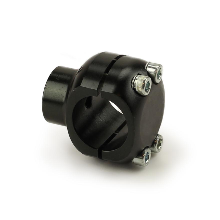 Rahmenklemme Ø28mm f. Sitzstrebe | Alu schwarz eloxiert
