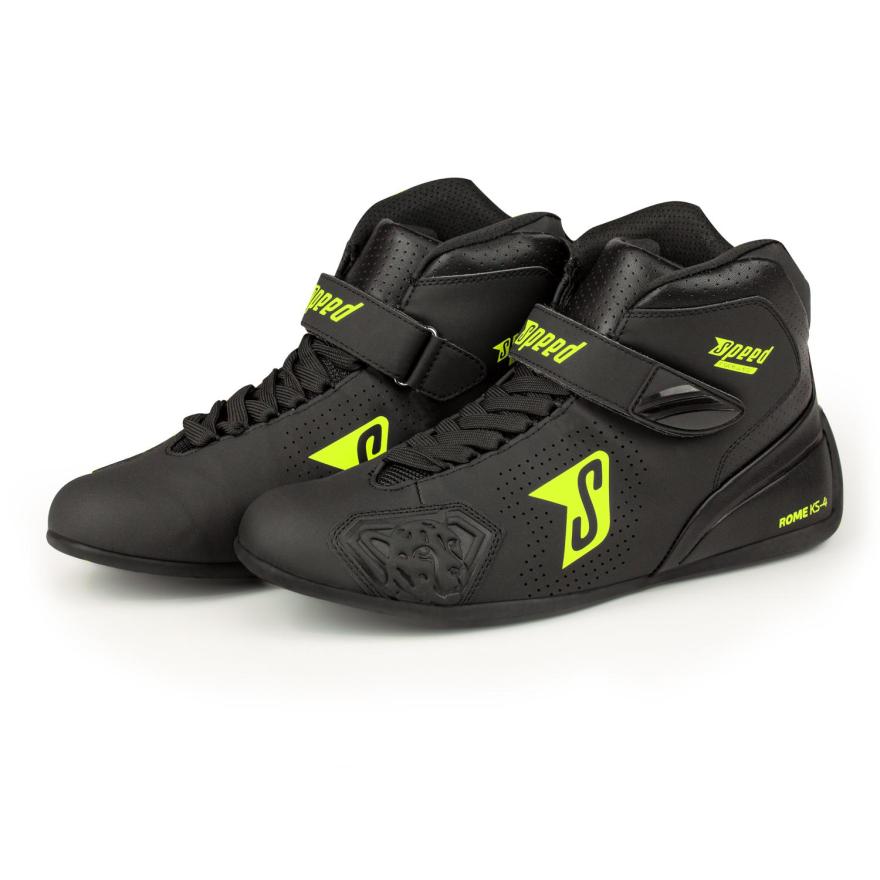 Speed Kartschuhe ROME KS-4 | schwarz, neongelb Speed Kartschuhe ROME KS-4 | schwarz, neongelb