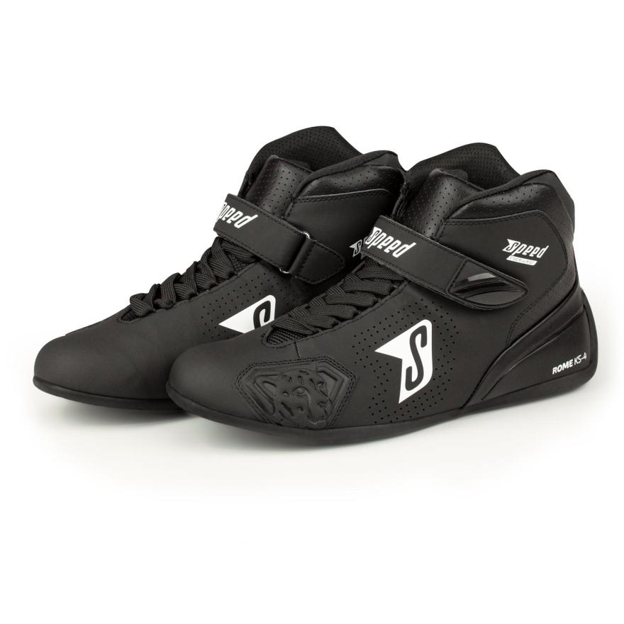 Speed Kartschuhe ROME KS-4 | schwarz, weiß Speed Kartschuhe ROME KS-4 | schwarz, weiß